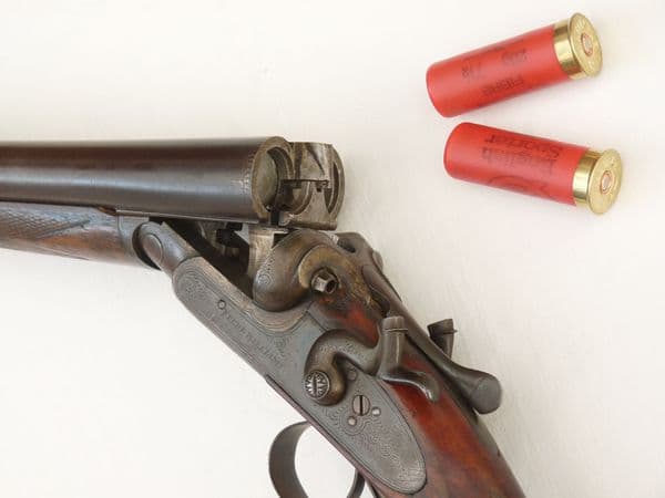 Deactivated Frederick Williams 12-bore hammer shotgun, early spec **SOLD**