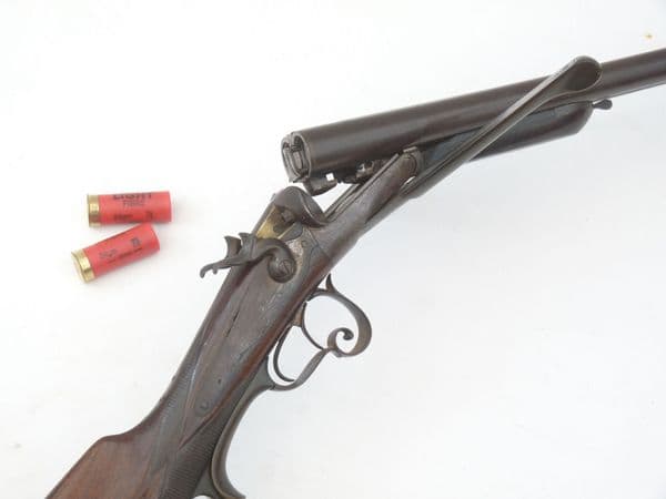 Deactivated German made 12-bore hammer shotgun, underlever breaking, early spec **SOLD**