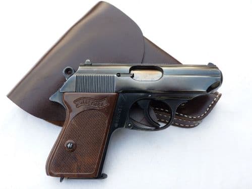 Deactivated German Walther PPK 7.65mm pistol, with holster and spare magazine  **SOLD**