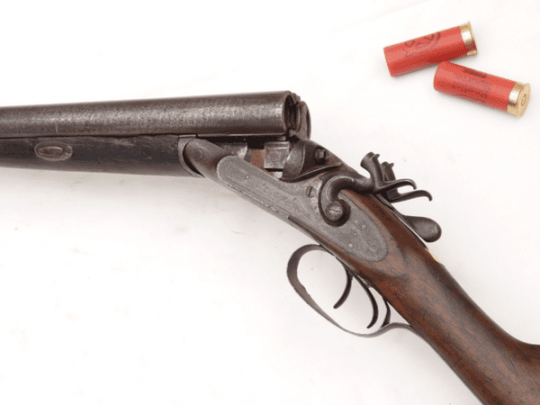 Deactivated James Squires 12-bore hammer shotgun **SOLD**