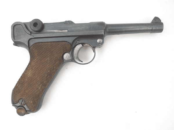 Deactivated Luger P08 Erfurt made pistol and holster set, dated 1917, early spec