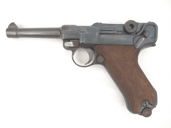 Deactivated Luger P08 Erfurt made pistol and holster set, dated 1917, early spec