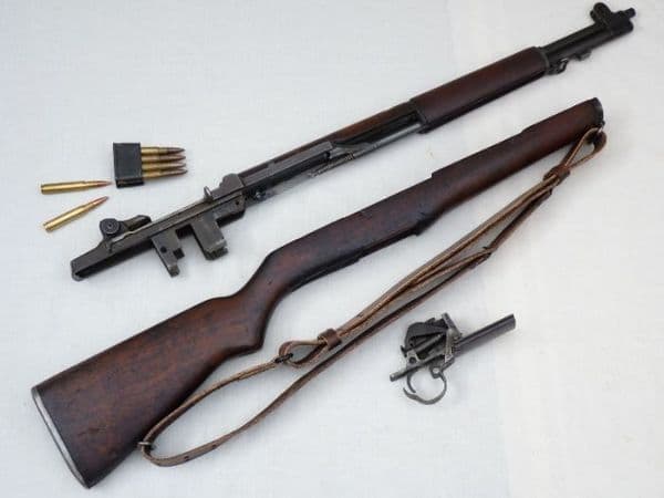 Deactivated M1 Garand self-loading rifle, Springfield made, 1944 dated, sliding cocking handle **SOLD**