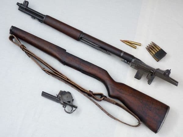 Deactivated M1 Garand self-loading rifle, Springfield made, 1944 dated, sliding cocking handle **SOLD**