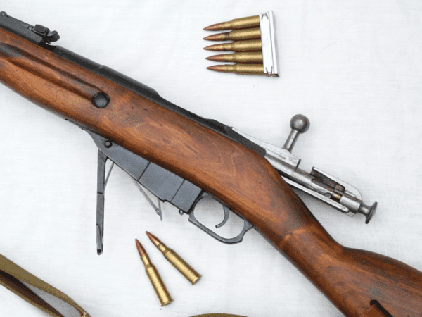 Deactivated Mosin-Nagant M44 1945 dated Russian carbine with bayonet  **SOLD**