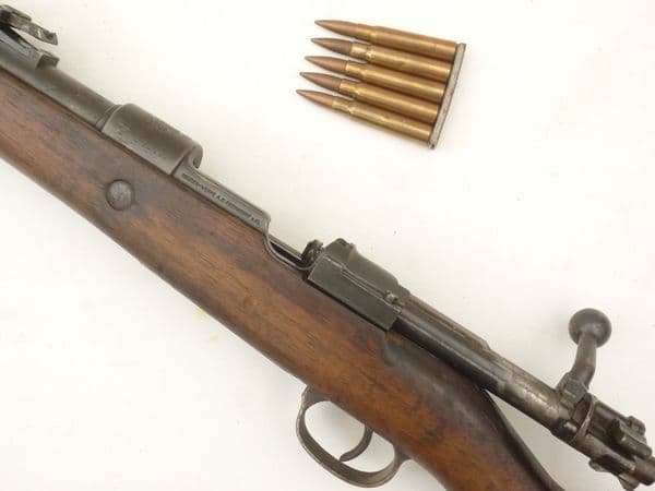 Deactivated Portuguese Mauser M937-A rifle, matched s/numbers, early spec, Nazi marked