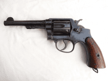 Deactivated Smith and Wesson model 10 pre-Victory revolver, Canadian stamped, early spec deactivation  **SOLD**