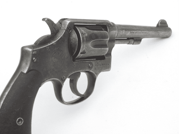 Deactivated Smith and Wesson model 10  'Victory' revolver, clear chambers