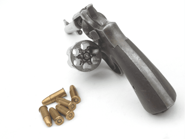 Deactivated Smith and Wesson model 10  'Victory' revolver, clear chambers
