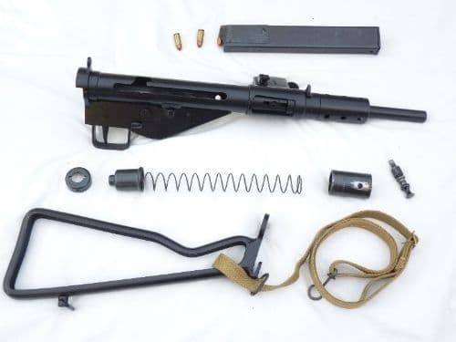 Deactivated Sten mk2 British built submachine gun c/w sling  and sliding cocking-handle SOLD