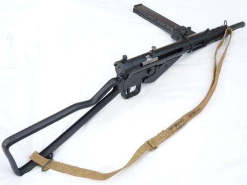 Deactivated Sten mk2 British built submachine gun c/w sling and sliding cocking-handle SOLD