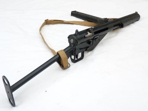 Deactivated Sten MK3 British submachine gun with sling, sliding cocking handle  **SOLD**