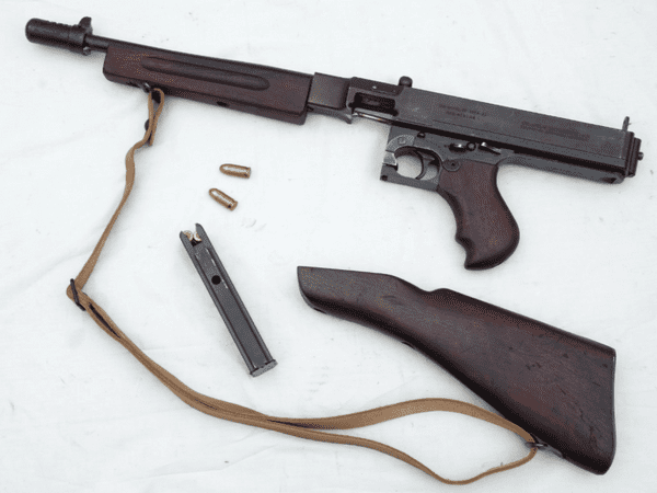 Deactivated Thompson M1928 A1 sub-machine gun, sliding cocking handle  **SOLD**