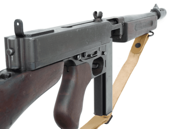 Deactivated Thompson M1928 A1 sub-machine gun, sliding cocking handle  **SOLD**