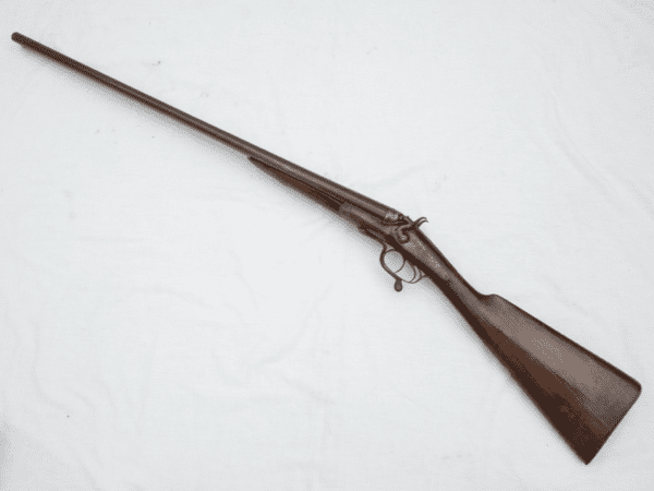 Deactivated W.W. Greener 12-bore hammer shotgun with under-lever breaking  **SOLD**