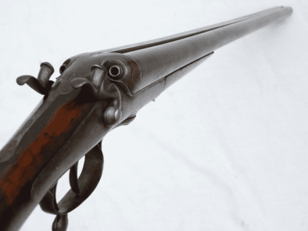 Deactivated W.W. Greener 12-bore hammer shotgun with under-lever breaking  **SOLD**