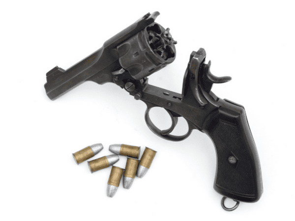 Deactivated Webley mk VI service revolver 1917 dated, RAF marked, early EU spec