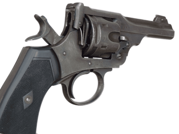 Deactivated Webley mk VI service revolver 1917 dated, RAF marked, early EU spec