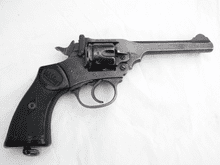 Deactivated Webley mk4 .38 caliber service revolver 5 " barrel, old spec deact  **SOLD**