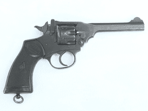 Deactivated Webley mkIV .38 caliber revolver 5 inch barrel, early spec