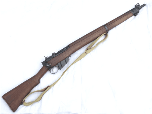 Deactivated World War 2 rifles.