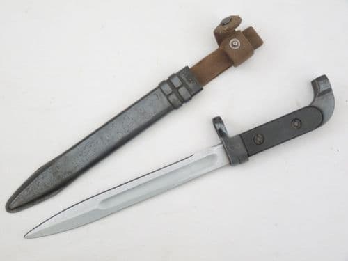 East German AK-47 bayonet, scabbard and belt-hanger **SOLD**