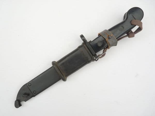 East German Kalashnikov AKM Type 1 bayonet with scabbard and hanger **SOLD**