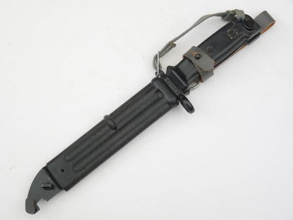 East German made Kalashnikov AKM Type 2 bayonet with scabbard and hanger **SOLD**