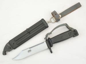 East German made Kalashnikov AKM Type 2 bayonet with scabbard and hanger **SOLD**