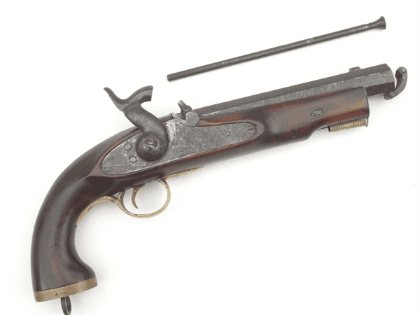 East India Company percussion cap cavalry pistol.