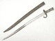 French Chassepot M1866 sword bayonet and scabbard, Mutzig, 1868 dated