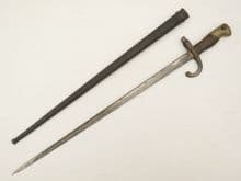 French Gras M1874 bayonet and scabbard 1876 dated