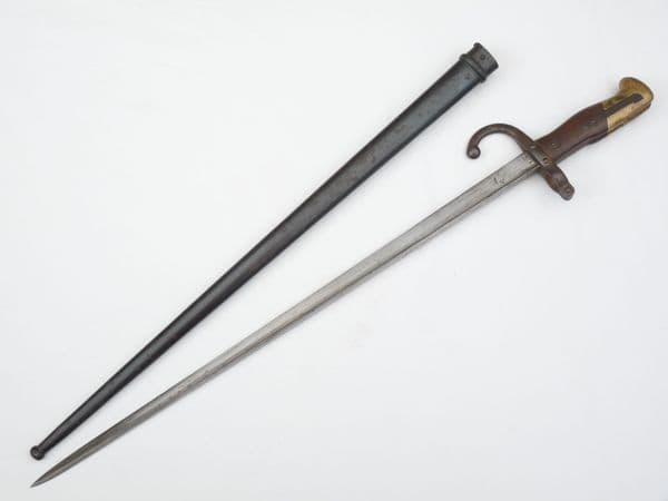 French Gras M1874 bayonet and scabbard 1876 dated , matching s/numbers **SOLD**