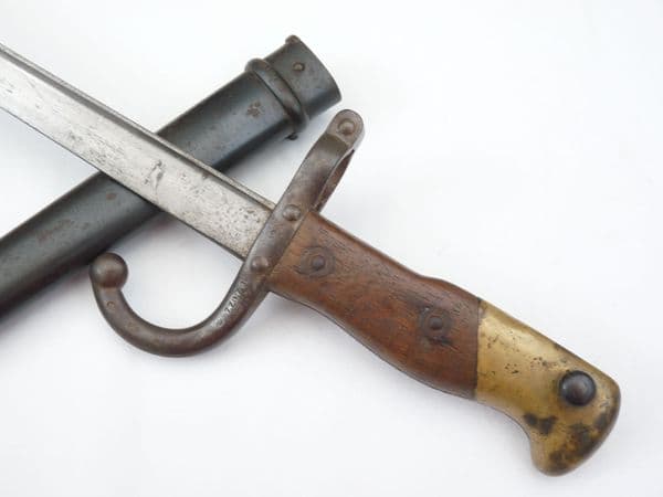 French Gras M1874 bayonet and scabbard 1876 dated , matching s/numbers **SOLD**