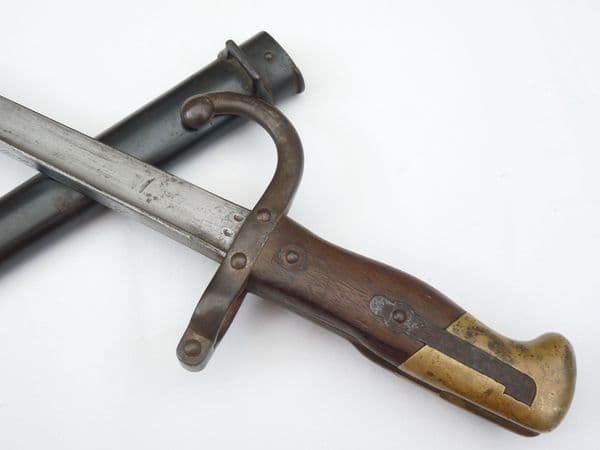 French Gras M1874 bayonet and scabbard 1876 dated , matching s/numbers **SOLD**