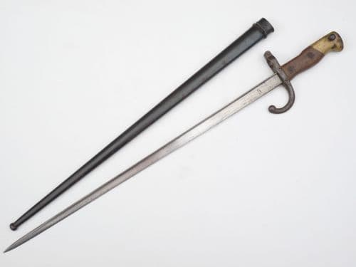 French Gras M1874 bayonet and scabbard 1876 dated , matching s/numbers **SOLD**