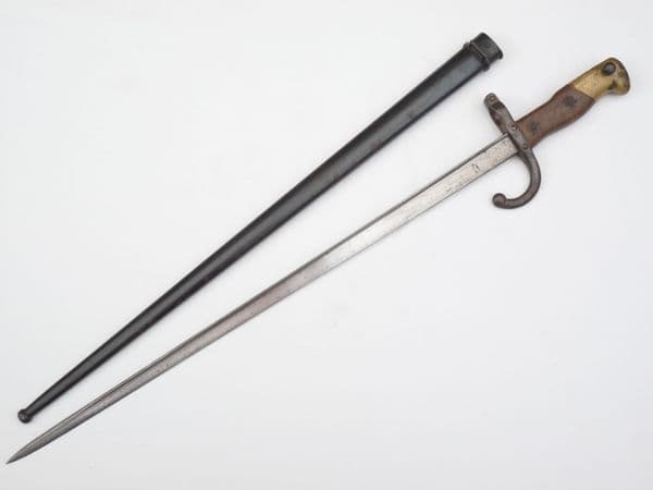 French Gras M1874 bayonet and scabbard 1876 dated , matching s/numbers **SOLD**