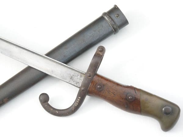 French Gras M1874 bayonet and scabbard 1877 dated