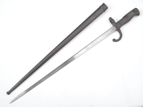 French Gras M1874 bayonet and scabbard 1877 dated