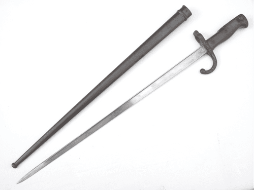 French Gras M1874 bayonet and scabbard 1877 dated