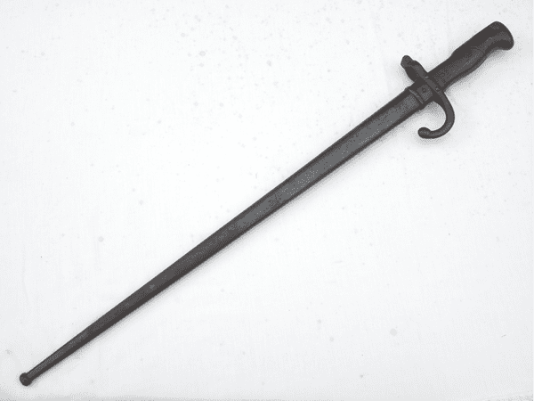 French Gras M1874 bayonet and scabbard 1877 dated, matching serial numbers /1