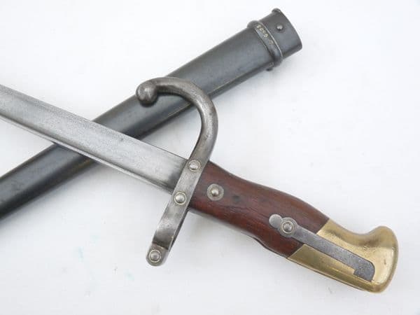 French Gras M1874 bayonet and scabbard 1877 dated,  Steyr made **SOLD**