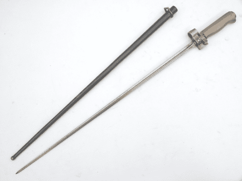French Lebel M1886-15 cruciform bayonet and scabbard
