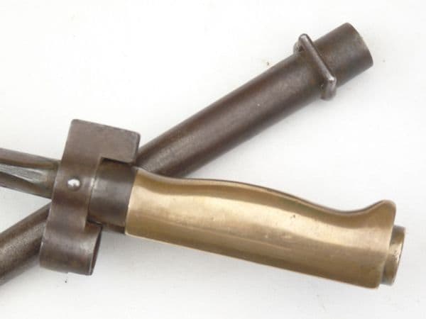 French Lebel M1886-15 cruciform bayonet and scabbard, matched serial numbers