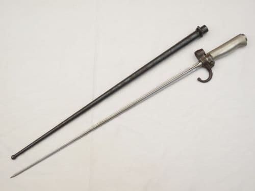 French Lebel M1886 2nd type quillon bayonet and scabbard, matching s/numbers **SOLD**