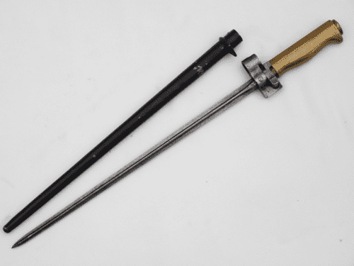 French Lebel M1886/35 short cruciform bayonet and scabbard **SOLD**