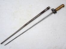 French Lebel M1886 cruciform bayonet and scabbard, matching serial numbers  **SOLD**