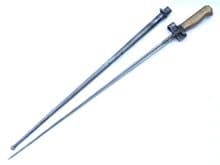 French Lebel M1886 cruciform bayonet and scabbard  **SOLD**