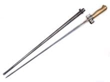 French Lebel M1886 cruciform bayonet and scabbard  **SOLD**