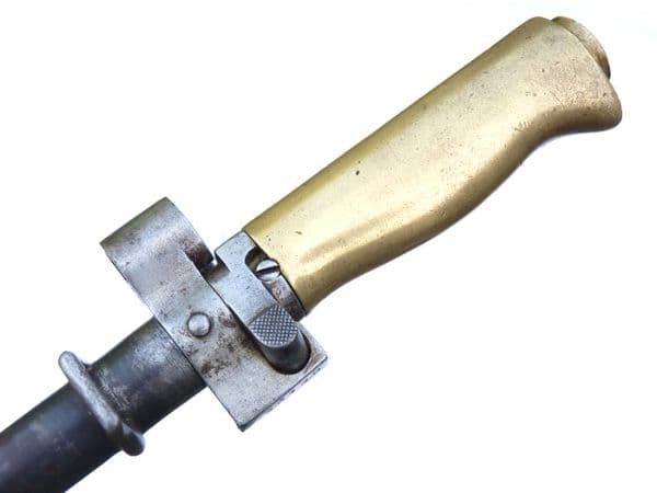 French Lebel M1886 cruciform bayonet and scabbard, vgc  **SOLD**